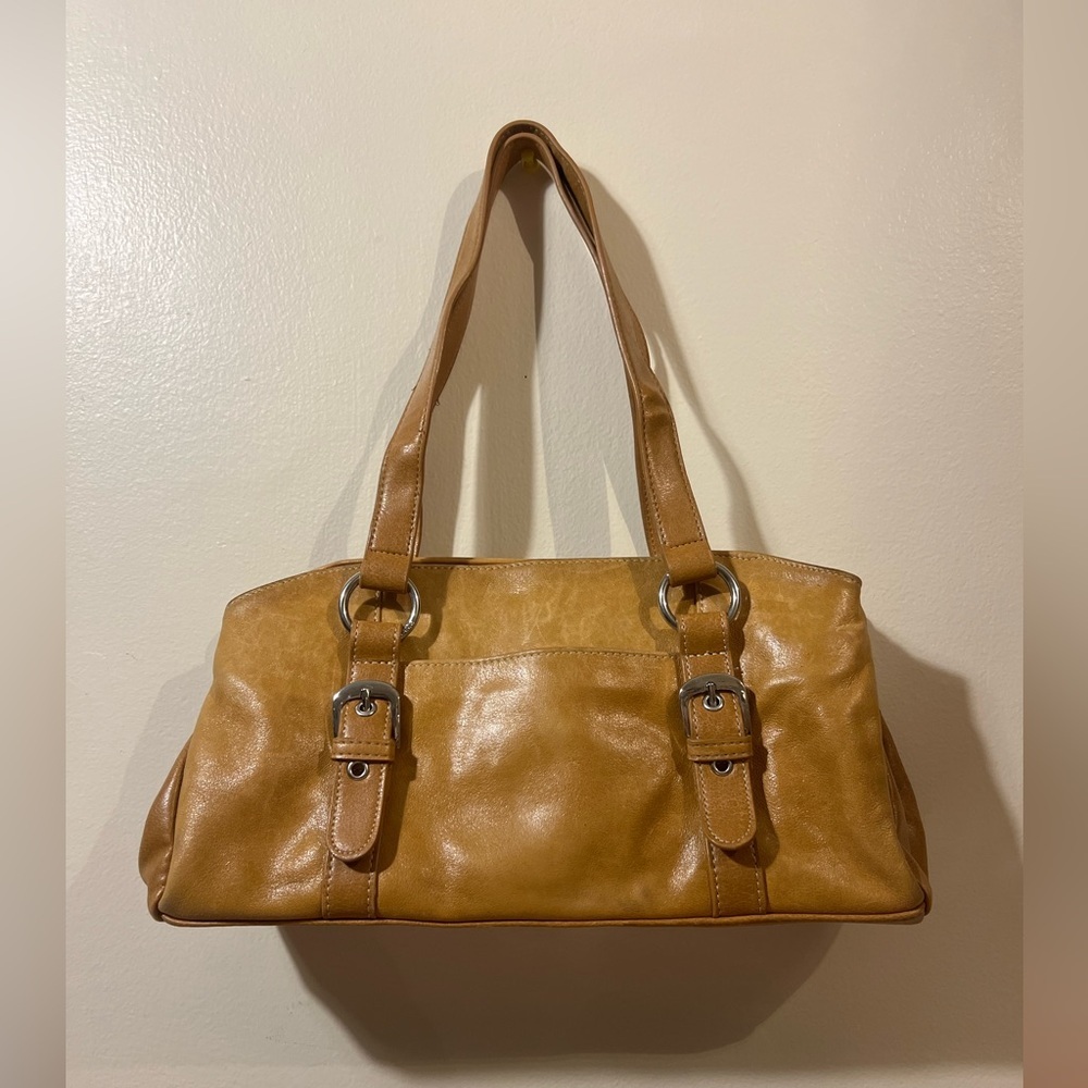 Aurielle Tan Leather Medium Size Purse